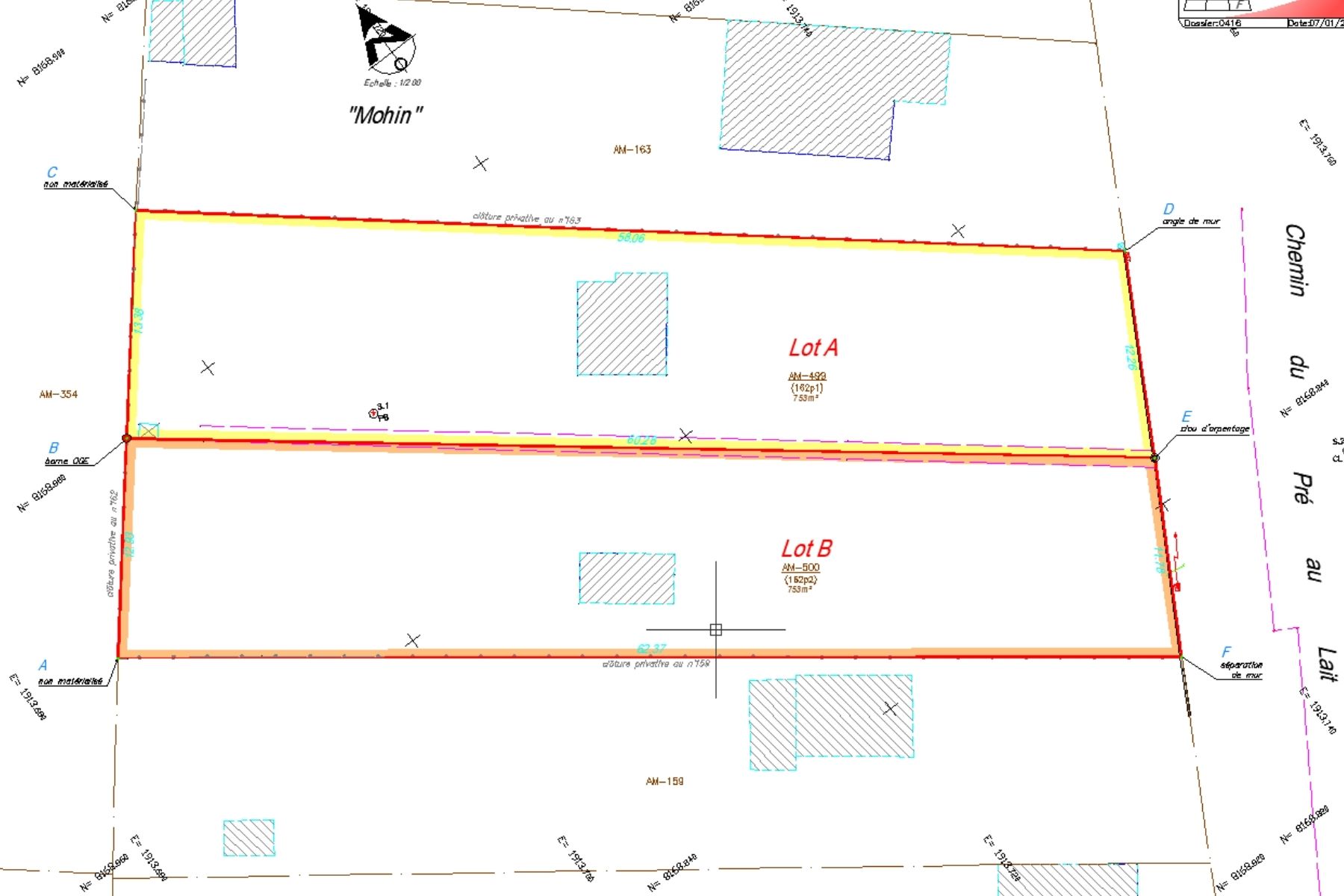 image de plan avec 2 lots