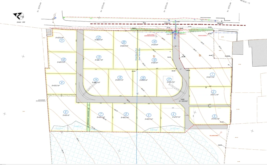 Lotissement Azelot plan